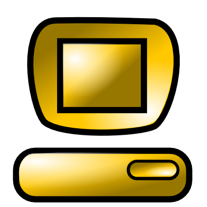 Download free yellow computer icon